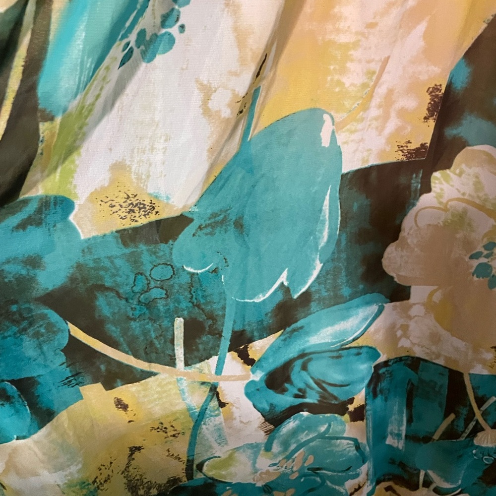 Floral Teal and Yellow Home Accent